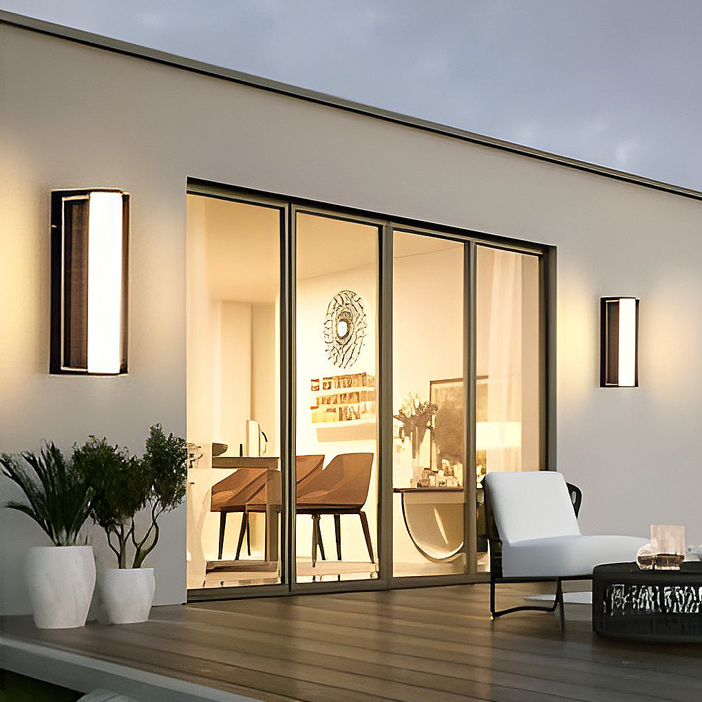 Solar Moderne Sconce LED Muurlamp Buitenverlichting Waterdichte Strip Tuinlampen