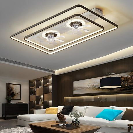 Rechthoekige LED Twee Ventilatoren Noordse Ventilator zonder Bladen
