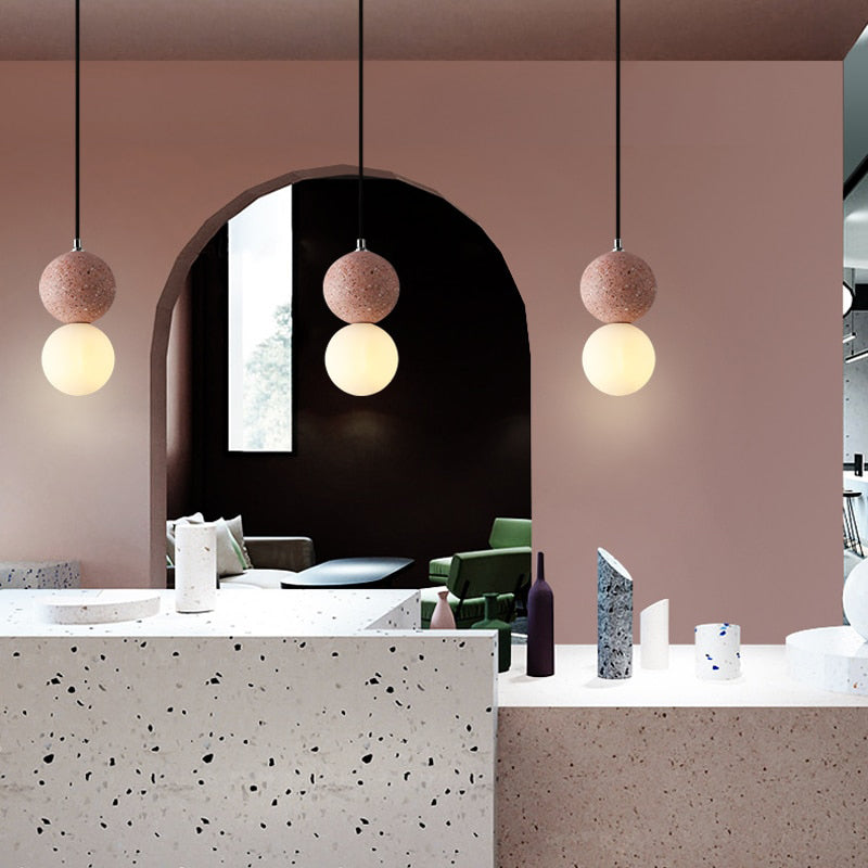 Aurora Kleine LED Hanglampen - Modern Design met Zwart en Wit Glas voor Eettafel en Keuken
