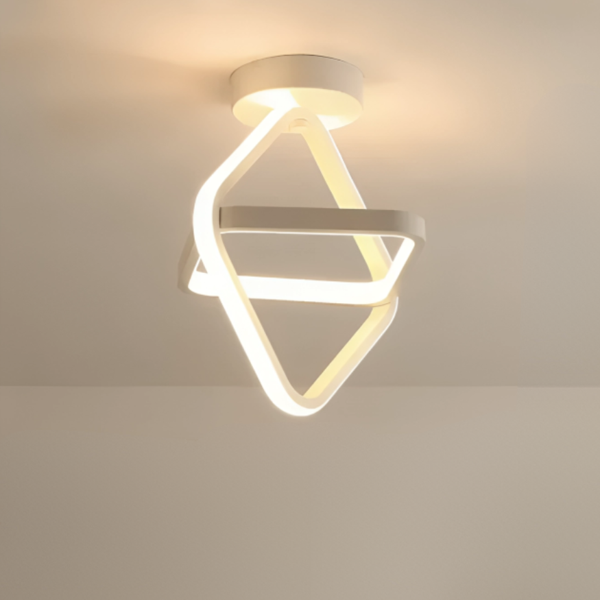 Moderne LED Plafondlamp 18W | Creatief Ontwerp met 2 Ringen | Energiezuinige Verlichting voor Woonkamer & Kantoor 24 cm