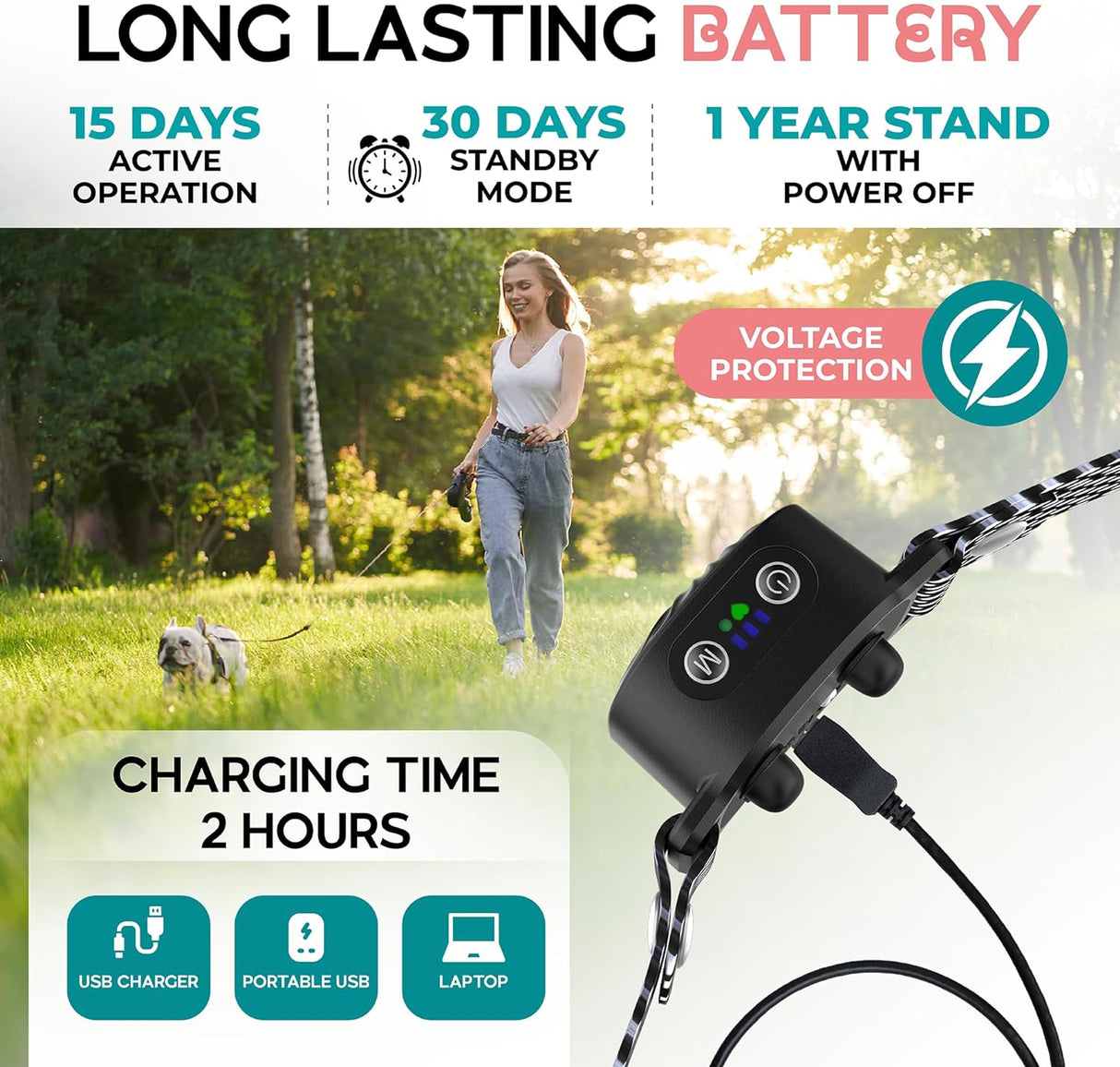 CANINECARE BarkEase Anti-Bark Halsband - Humanere Anti-Blaf Oplossing voor Kleine Honden