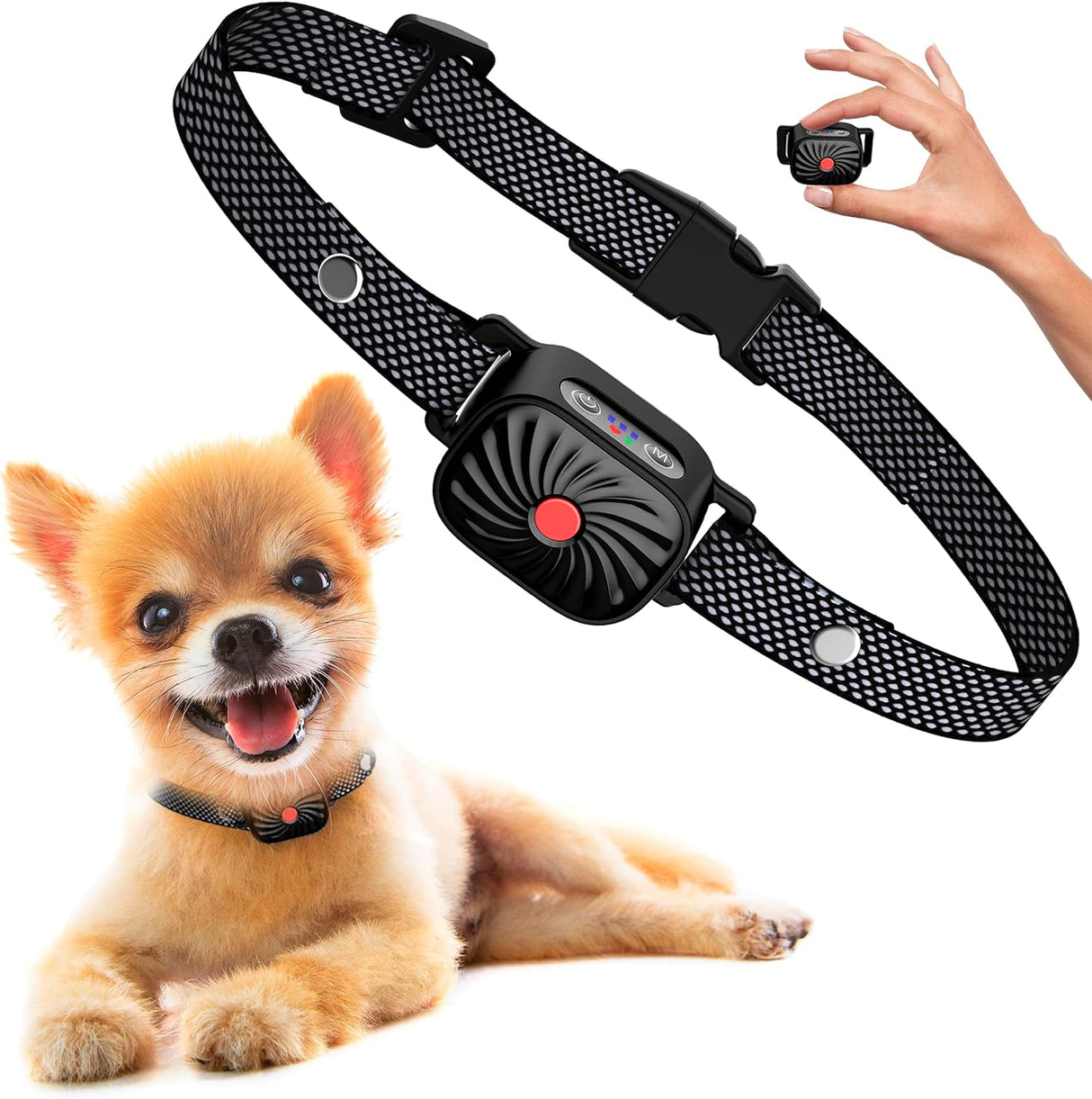 CANINECARE BarkEase Anti-Bark Halsband - Humanere Anti-Blaf Oplossing voor Kleine Honden