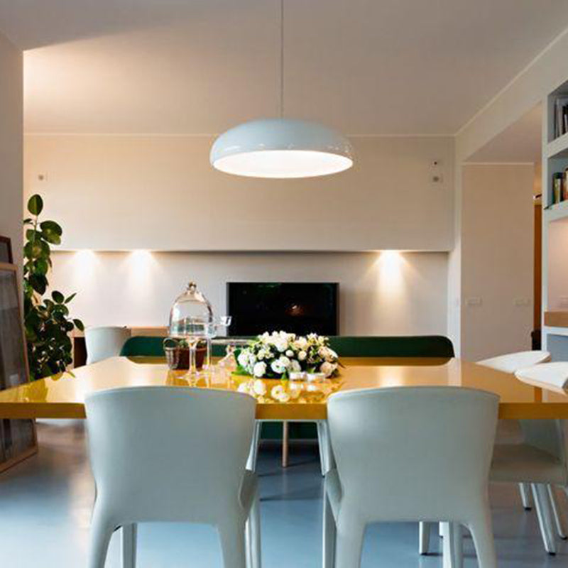 Celestia LED Hanglampen - Moderne Ronde Plafondlampen in Wit Metaal voor Slaapkamer en Woonkamer