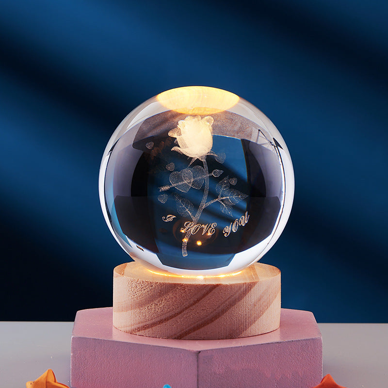 CrystalLight - 3D Kristallen Nachtlamp met LED Verlichting | Sfeerverlichting voor Slaapkamer of Woonkamer