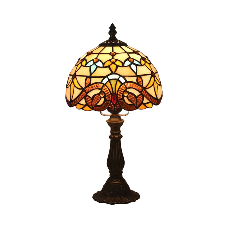 LichtBries Tiffany-vormige Lamp | Handgemaakte Lamp van Gekleurd Glas met Loodlijnen