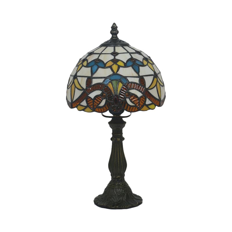 LichtBries Tiffany-vormige Lamp | Handgemaakte Lamp van Gekleurd Glas met Loodlijnen
