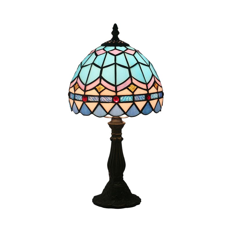 LichtBries Tiffany-vormige Lamp | Handgemaakte Lamp van Gekleurd Glas met Loodlijnen