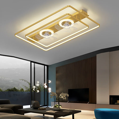 Rechthoekige LED Twee Ventilatoren Noordse Ventilator zonder Bladen