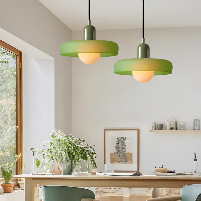 Bauhaus Kleurvolle Glazen Hanglamp - Moderne Design Lamp voor Woonkamer en Eetkamer