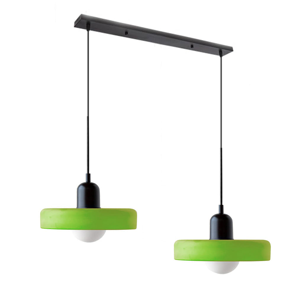 2 Hoofden Moderne Bauhaus Glazen Hanglamp