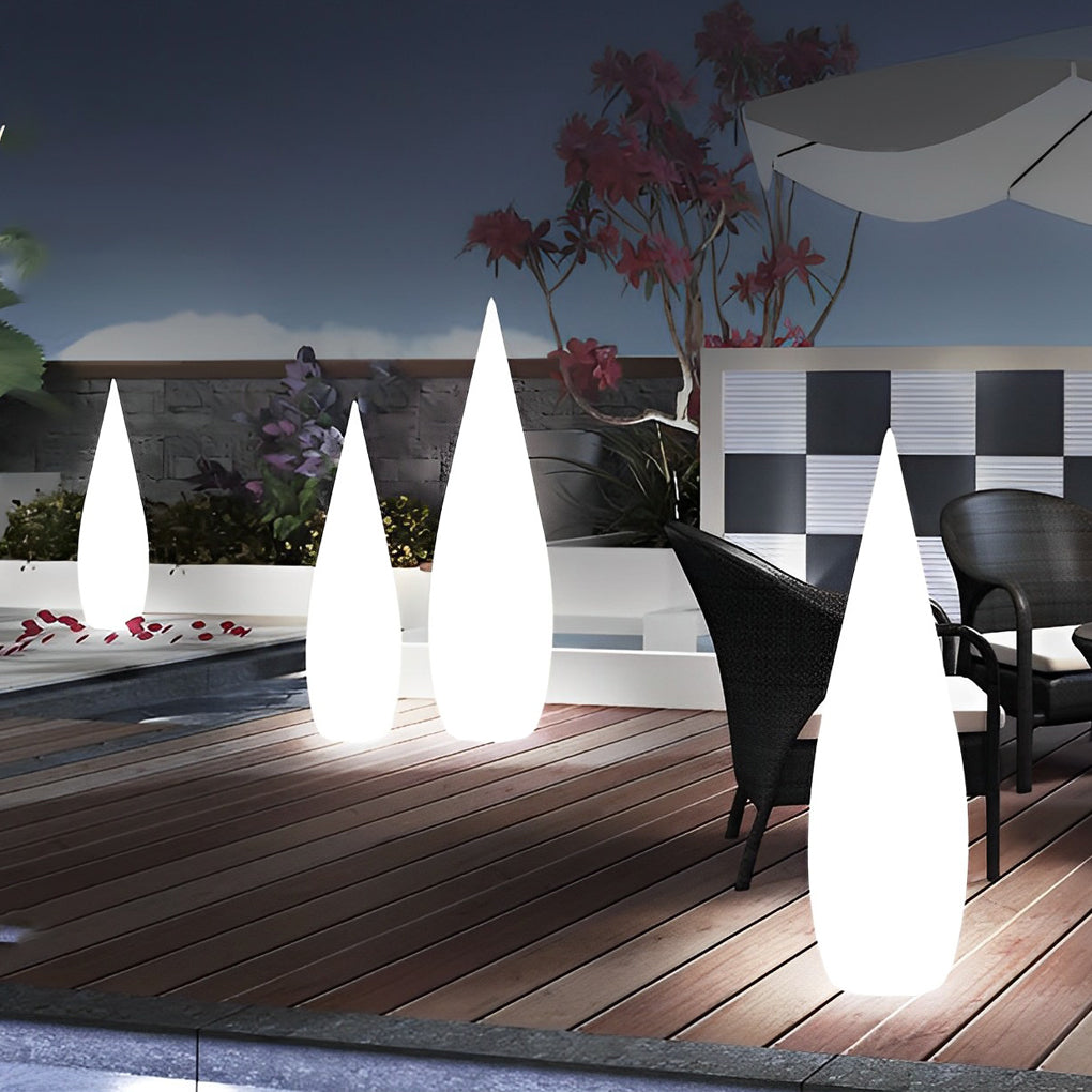 Waterdruppel LED Waterdichte Oplaadbare Zonne-aangedreven Moderne Vloerlampen