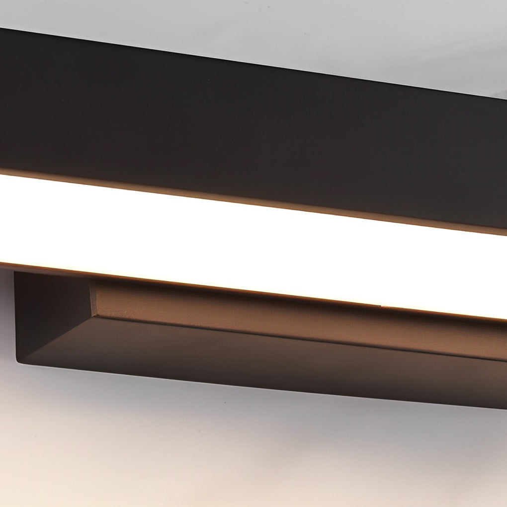 Rechthoekige Minimalistische Waterdichte Bewegingssensor Zwarte Moderne Wandlamp