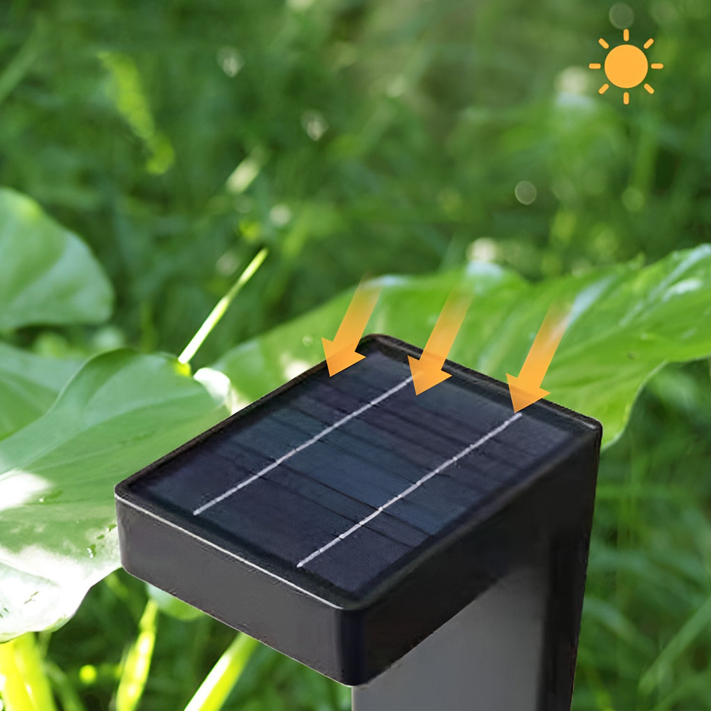 Minimalistische Waterdichte LED Zwarte Moderne Buiten Solar Padverlichting Gazonlampen