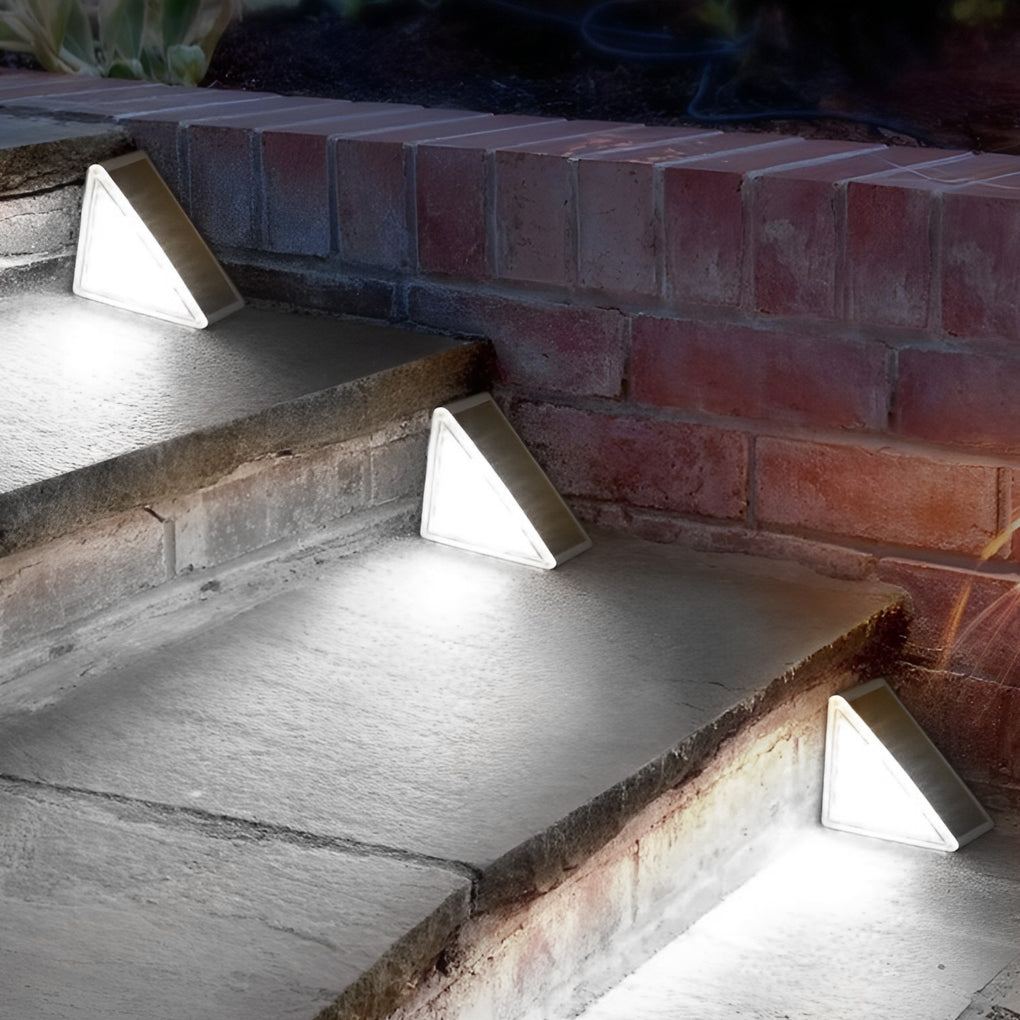 Driehoekige Intelligente Waterdichte LED Solar Buiten Trapverlichting