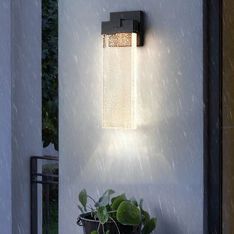 Rechthoekige Bubbels Kristal Waterdichte LED Moderne Buitenmuurlamp