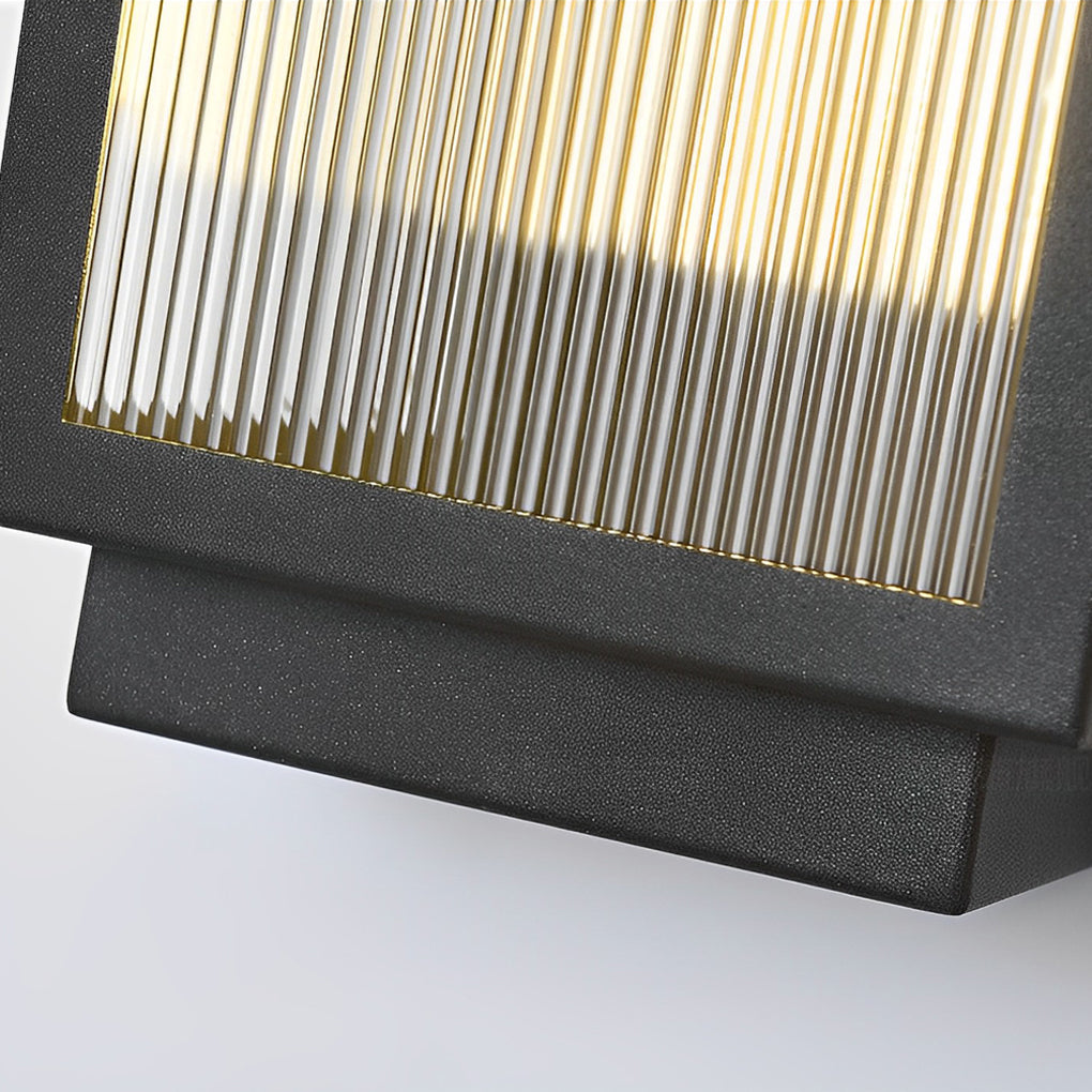 Rechthoekige Waterdichte LED Zwarte Moderne Buitenmuurlampen