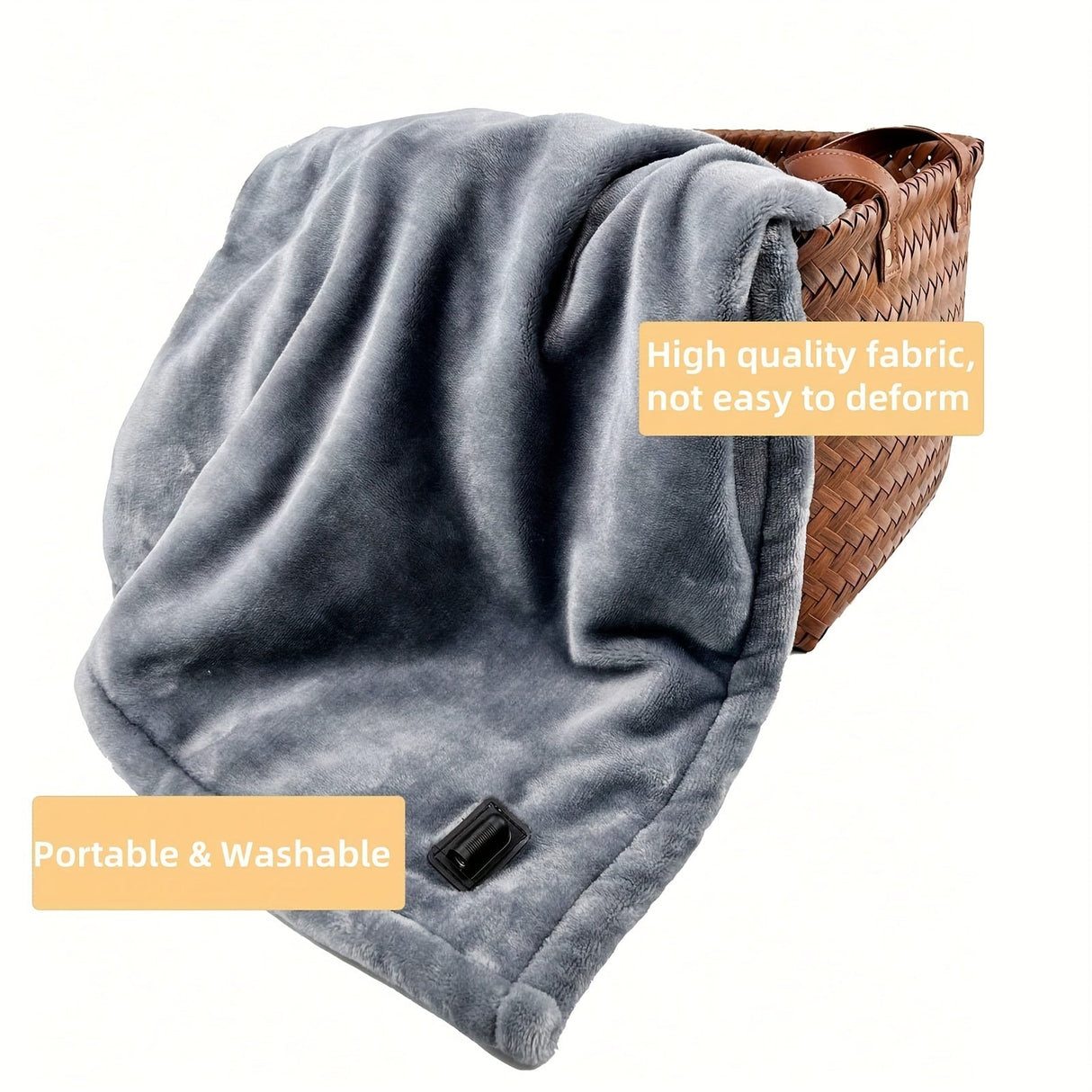 12V Verwarmde Autodeken - Zachte Flanellen Deken met Oververhittingsbeveiliging voor Auto en Kamperen