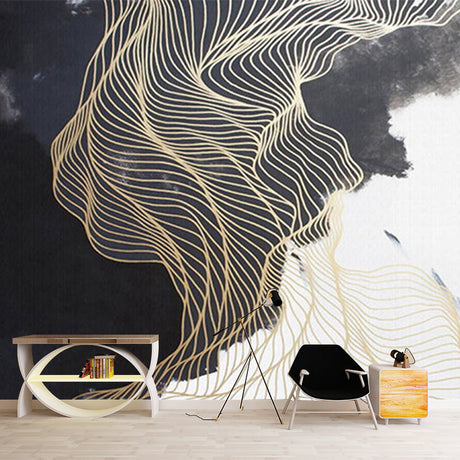 Unieke Chinese Muurdecoratie met Zon en Bergen