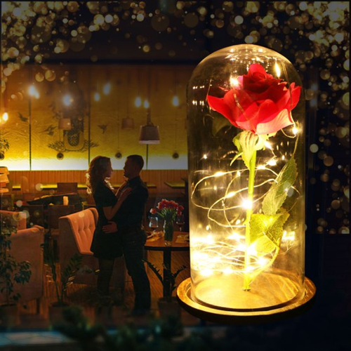 Betoverende Rozenboom met Glanzende Lichtjes - Uniek Cadeau voor Romantische Gelegenheden