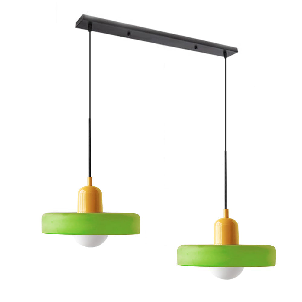 2 Hoofden Moderne Bauhaus Glazen Hanglamp