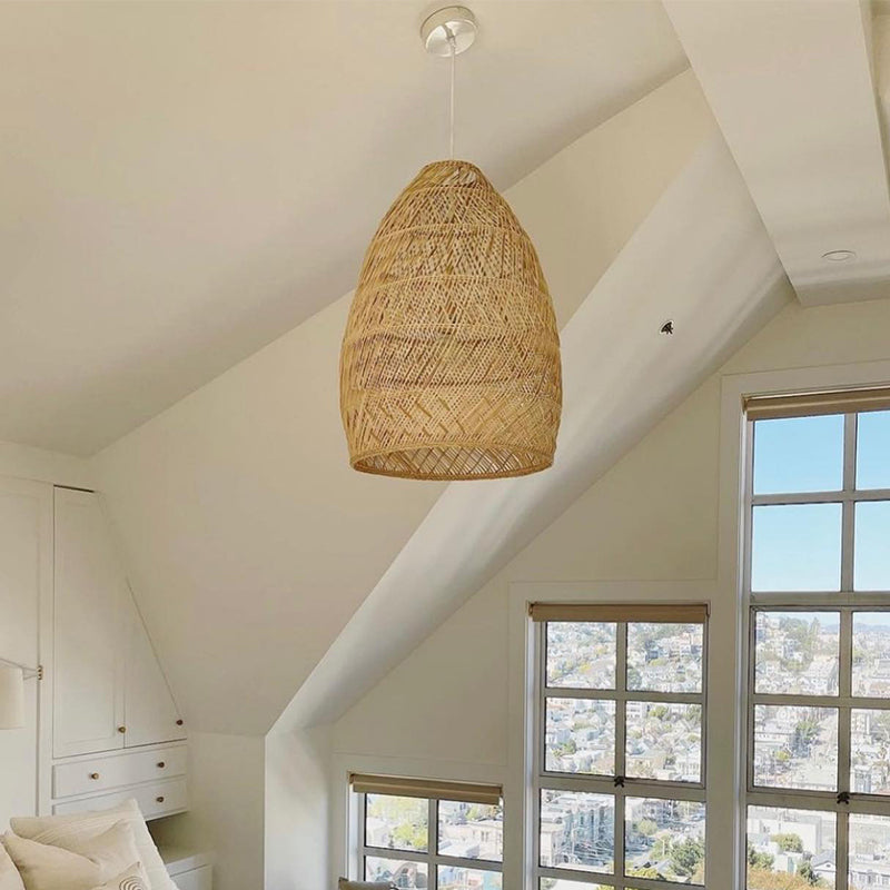 Handgeweven Rotan Hanglamp - Landelijke Stijl