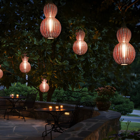 Rotan Kalebas Waterdichte Retro Buiten Kroonluchter Veranda Verlichting Wandlamp