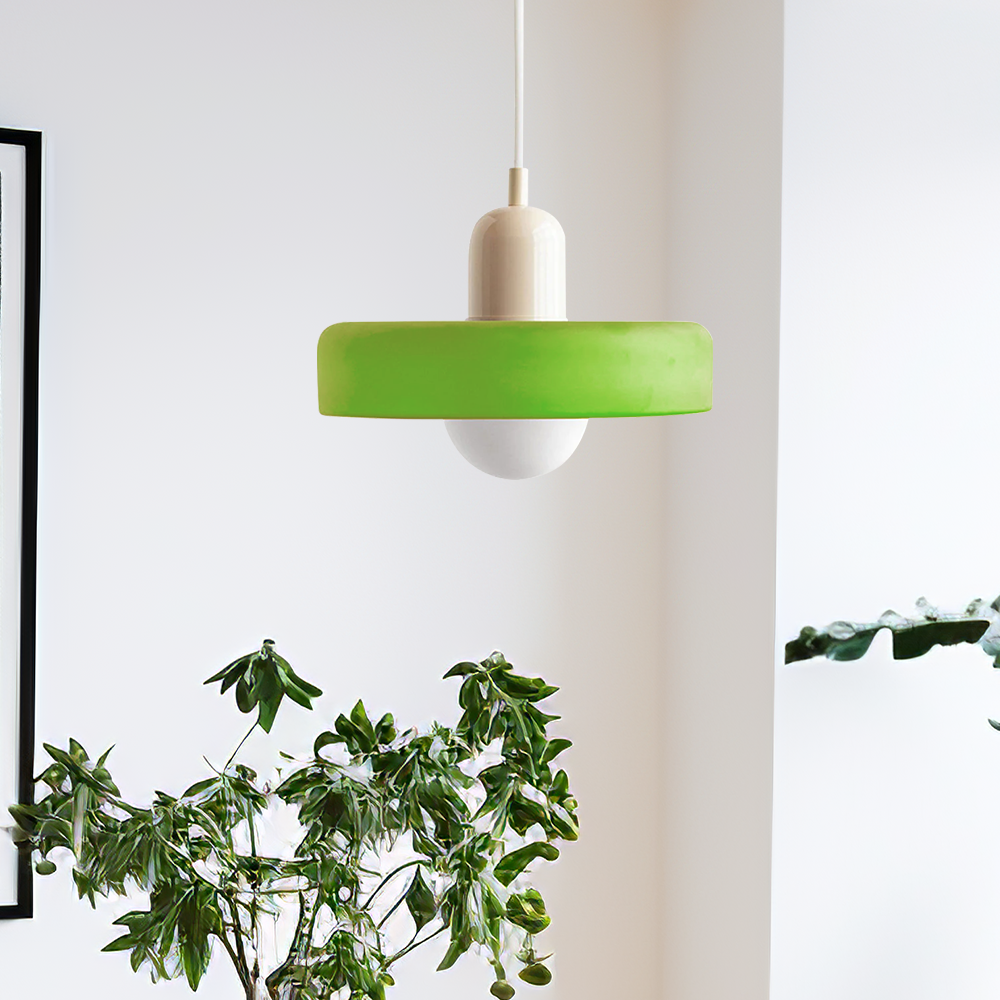 Bauhaus Glas-in-lood Hanglamp