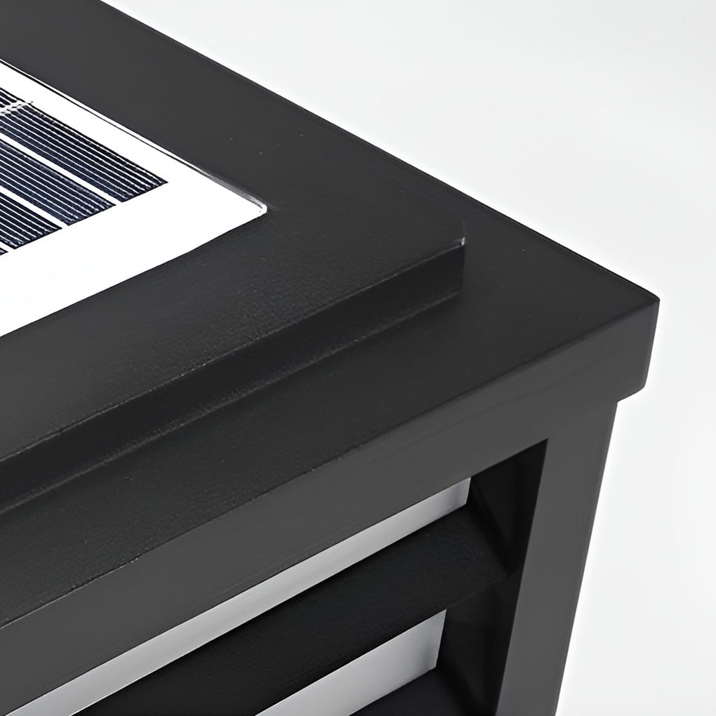 Vierkante Waterdichte LED Moderne Zonne-energie Hek Postlichten met Dimbare Functie