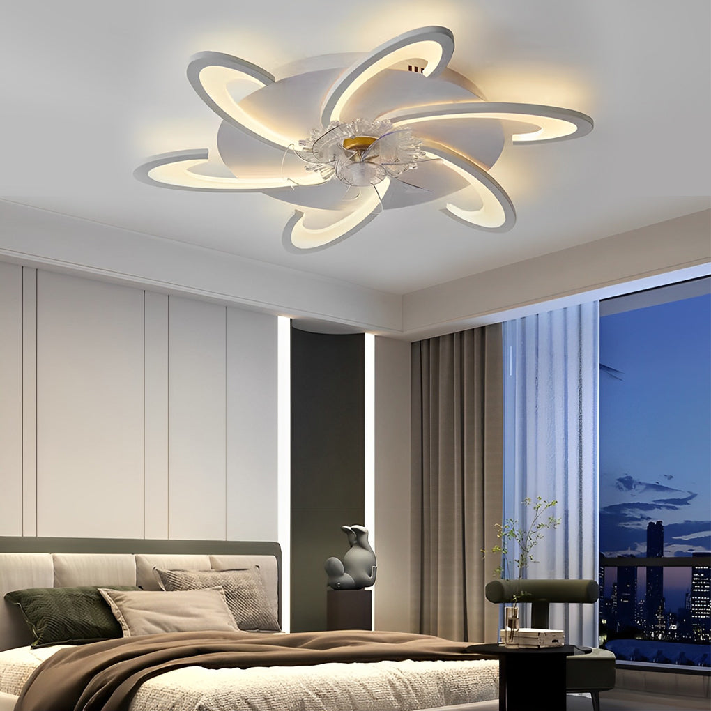Windmolen Vorm LED Minimalistische Moderne Bladloze Plafondventilator