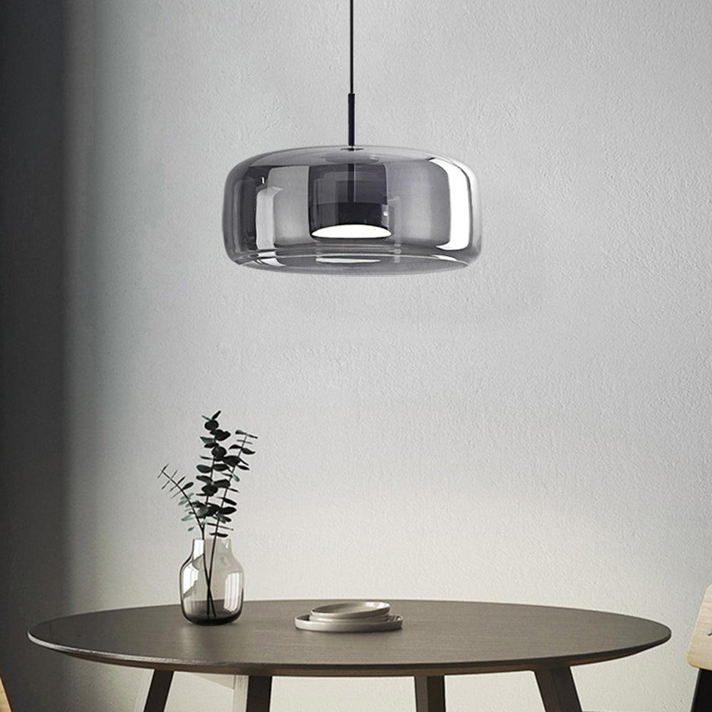 AmberGlow - Vintage LED Hanglamp van Goud Metaal en Glas | Retro Sfeerverlichting voor Slaapkamer en Woonkamer
