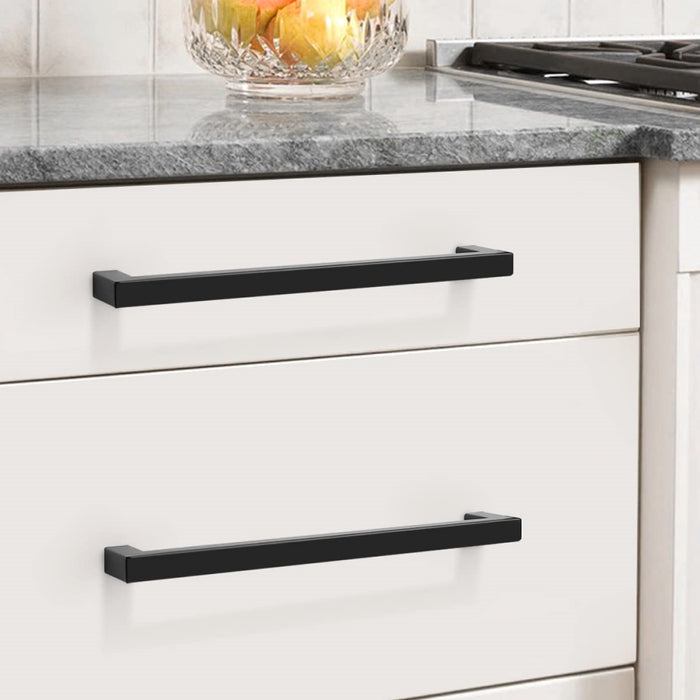 Moderne Zwarte Keukenkast Trekt RVS Kasten Hardware Handvatten