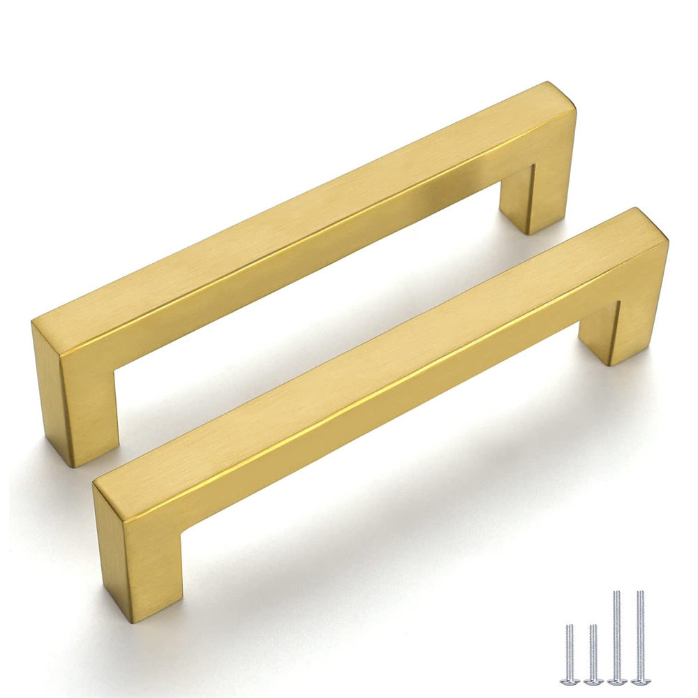 Moderne Gouden Kastgrepen Vierkante Ladegrepen - 15 Stuks