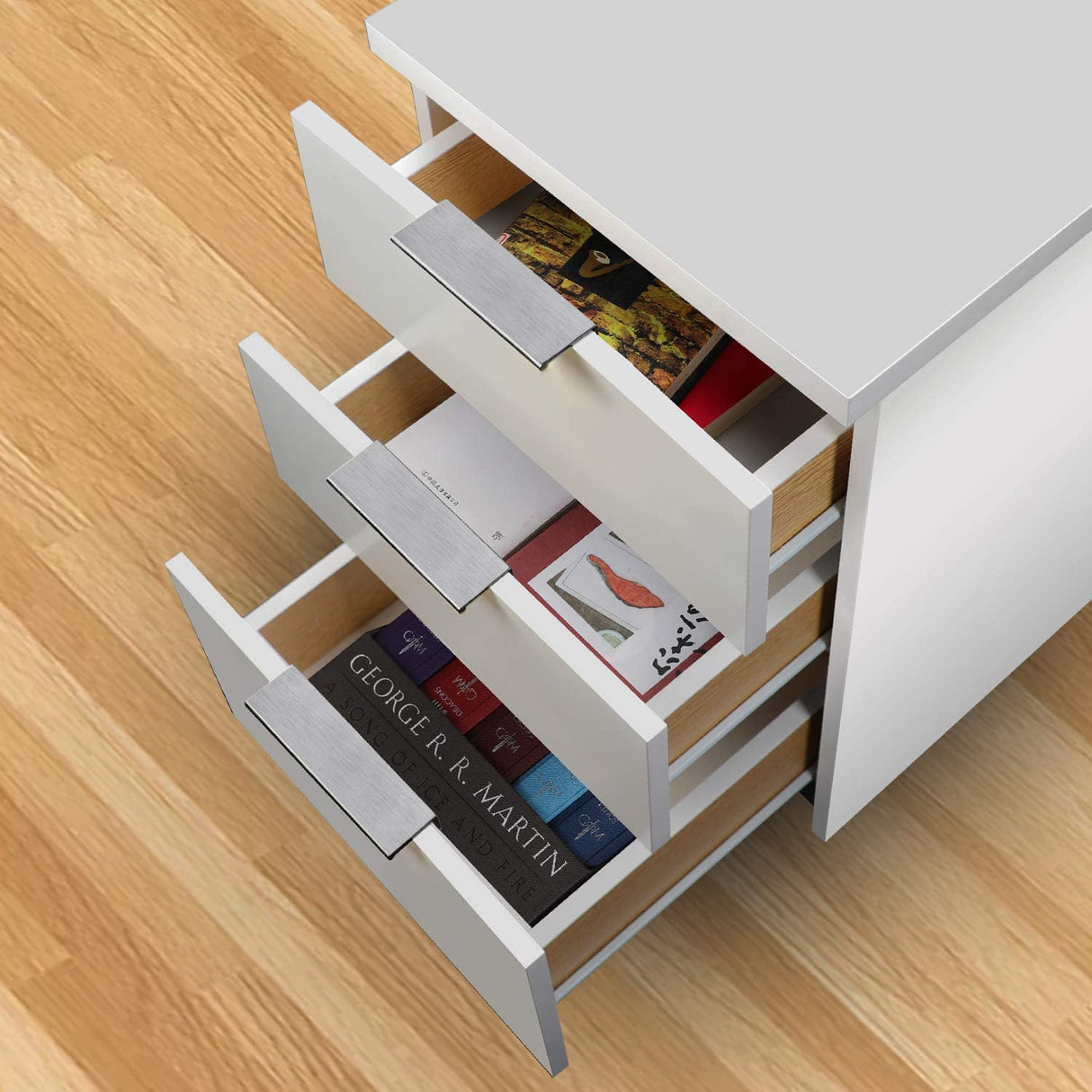 Zwarte Keukenkast Vinger Rand Ladegrepen