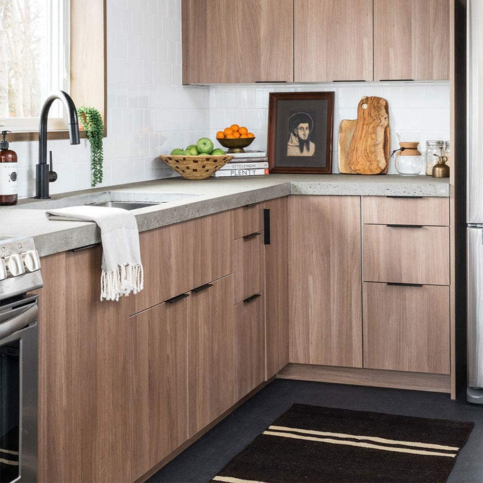 Zwarte Keukenkast Vinger Rand Ladegrepen