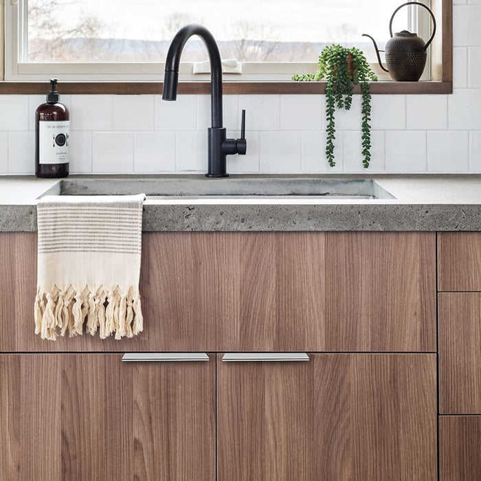 Zwarte Keukenkast Vinger Rand Ladegrepen