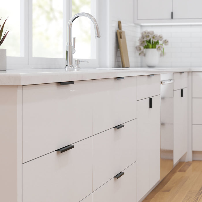 Zwarte Keukenkast Vinger Rand Ladegrepen