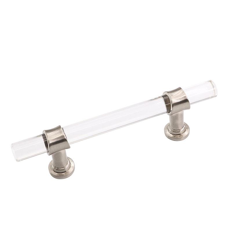 10 Pack Clear Acryl Geborsteld Nikkel Kastgrepen voor Badkamer