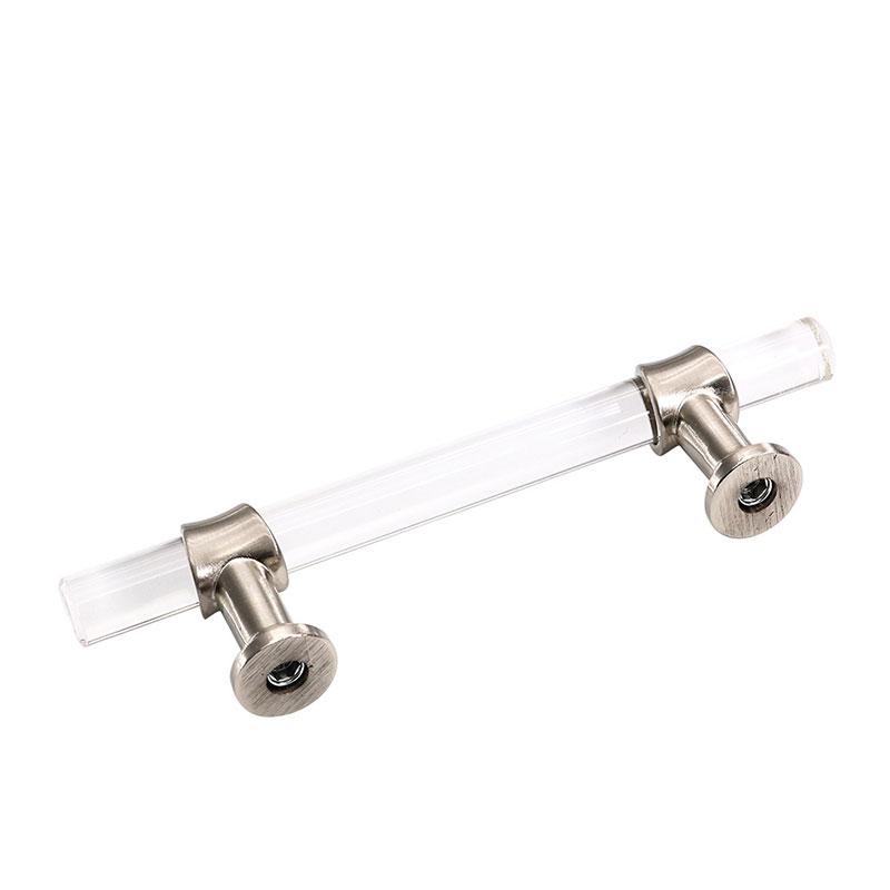 10 Pack Clear Acryl Geborsteld Nikkel Kastgrepen voor Badkamer