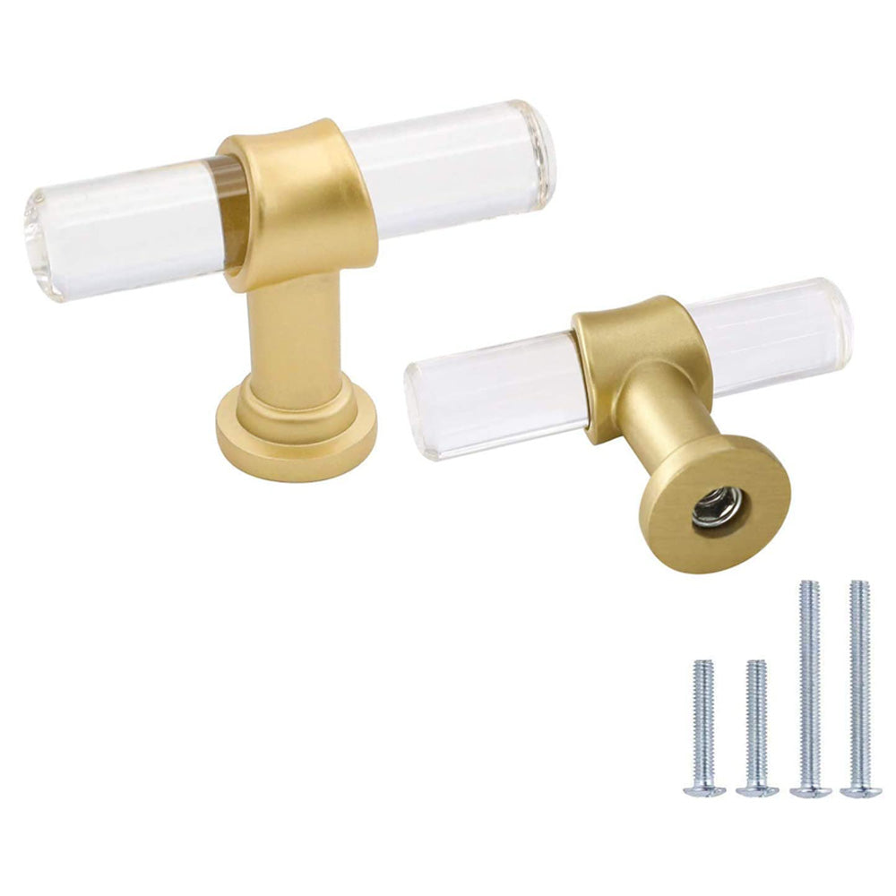 Transparante Acryl Ladegrepen met Massief Messing Basis