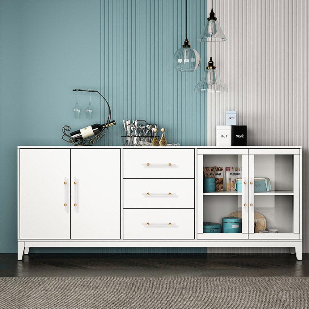 Transparante Acryl Ladegrepen met Massief Messing Basis