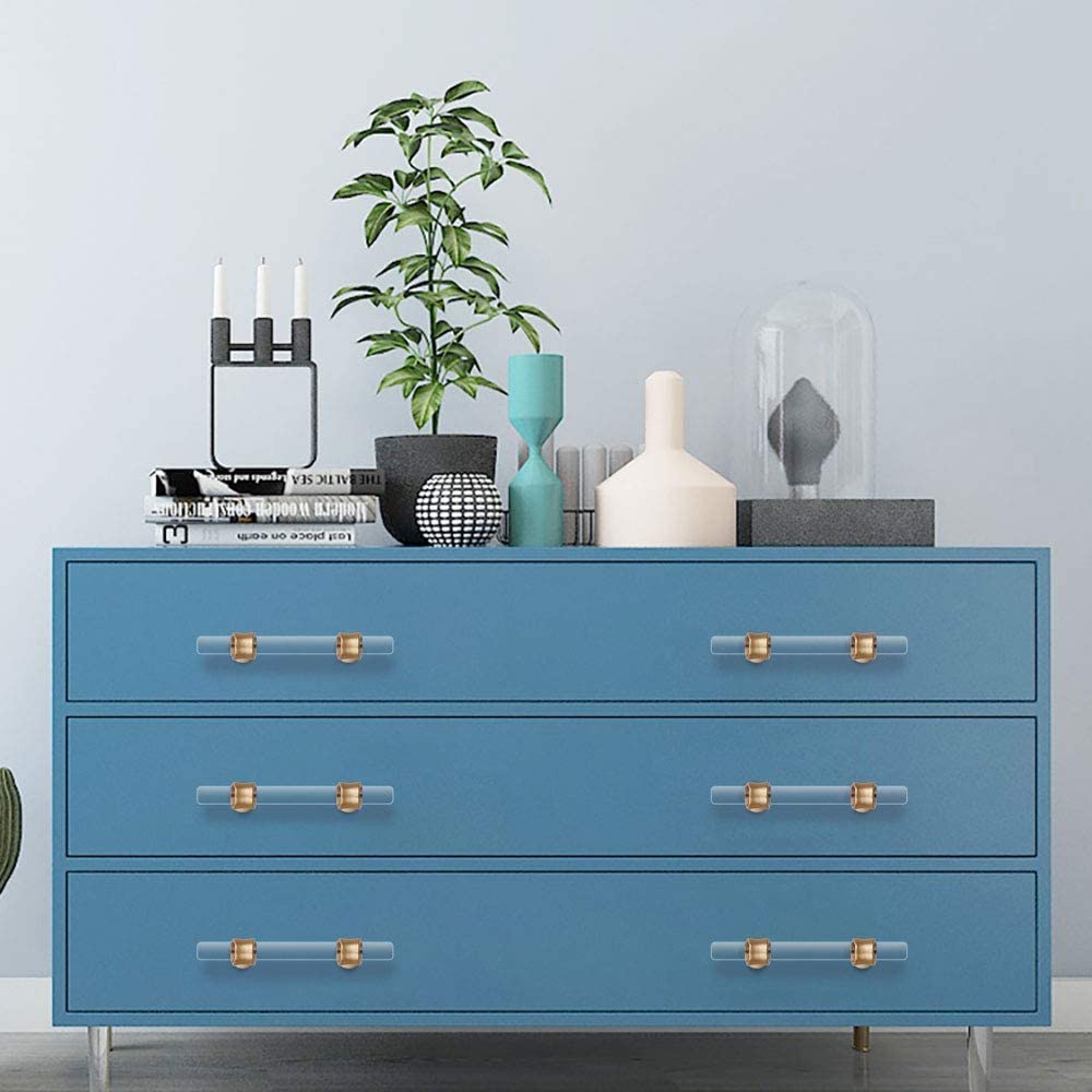 Transparante Acryl Ladegrepen met Massief Messing Basis