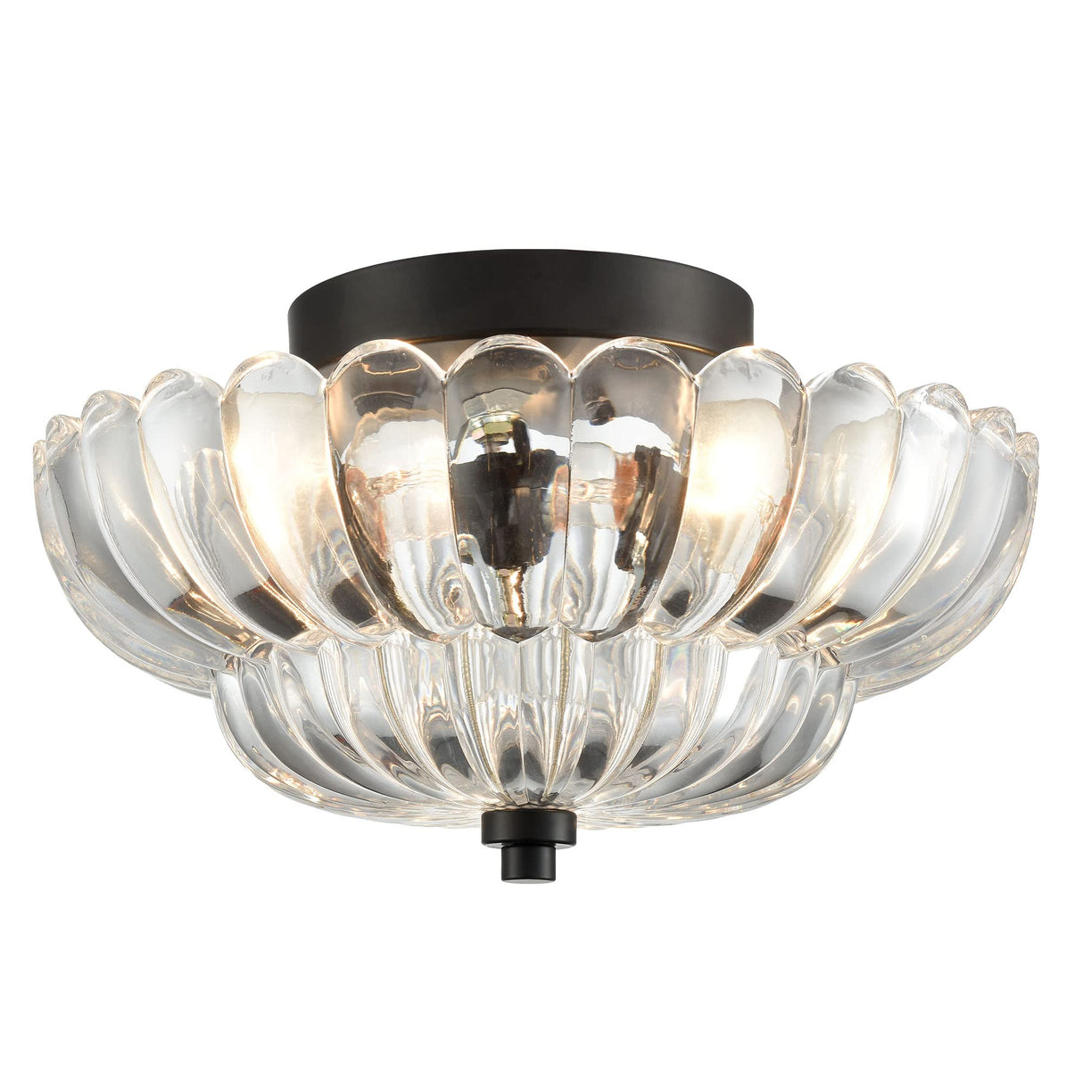 Semi Flush Mount Plafondlampen Parapluevormige Glazen Lamp