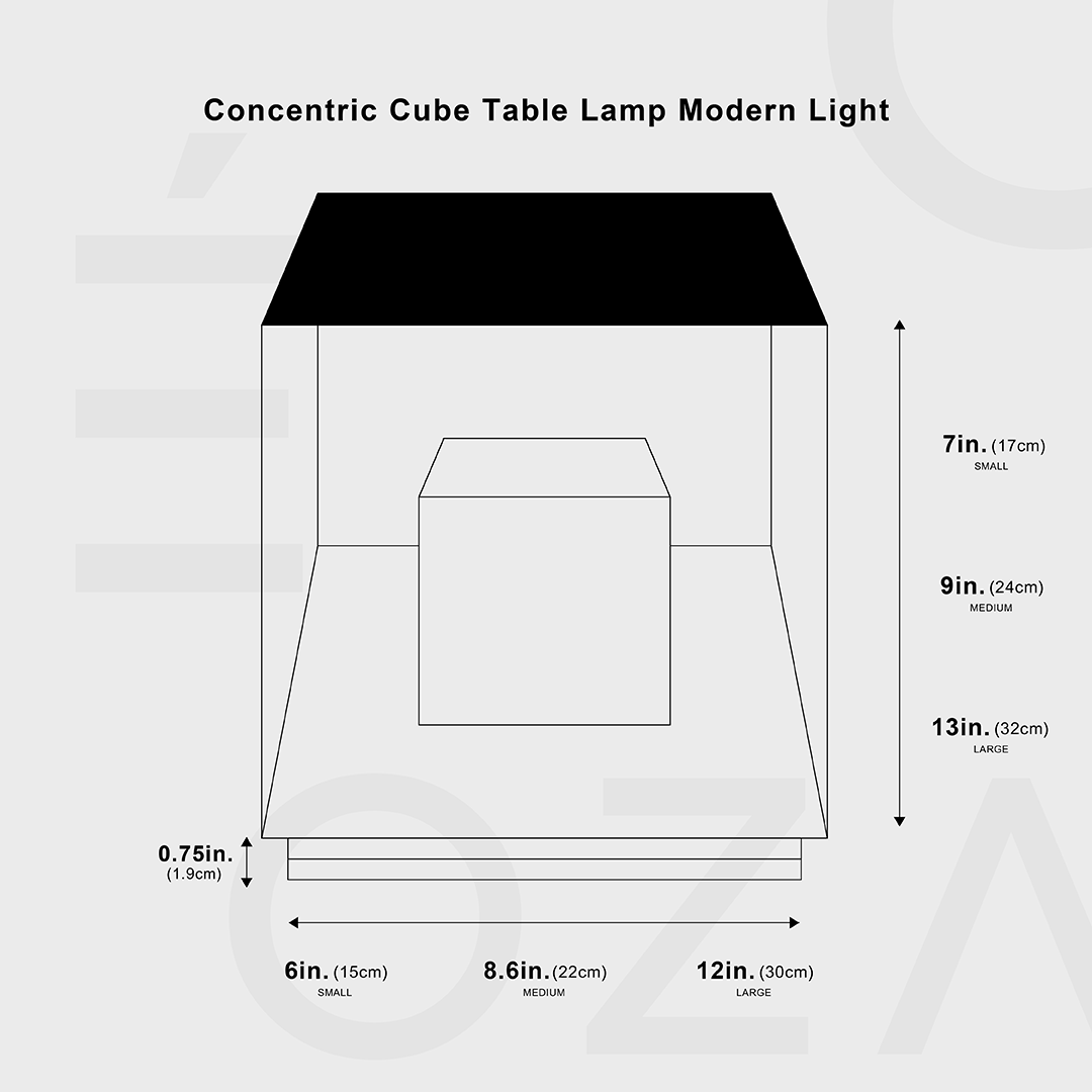 Concentrische Kubus Tafellamp Moderne Verlichting