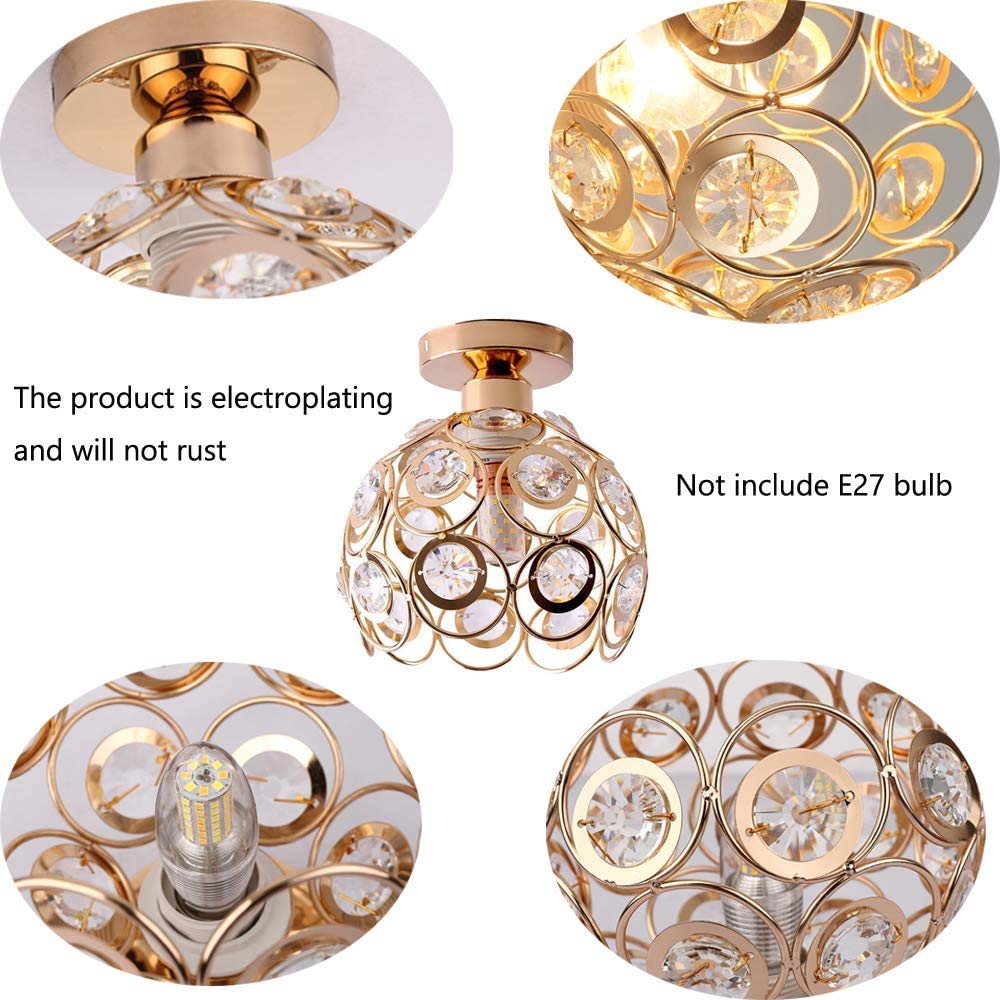 Luxe Kristallen Plafondlamp – Glamoureuze Verlichting voor Hal, Woonkamer en Eetkamer
