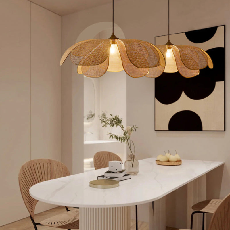 Rotan Bloem Rustieke Hanglamp