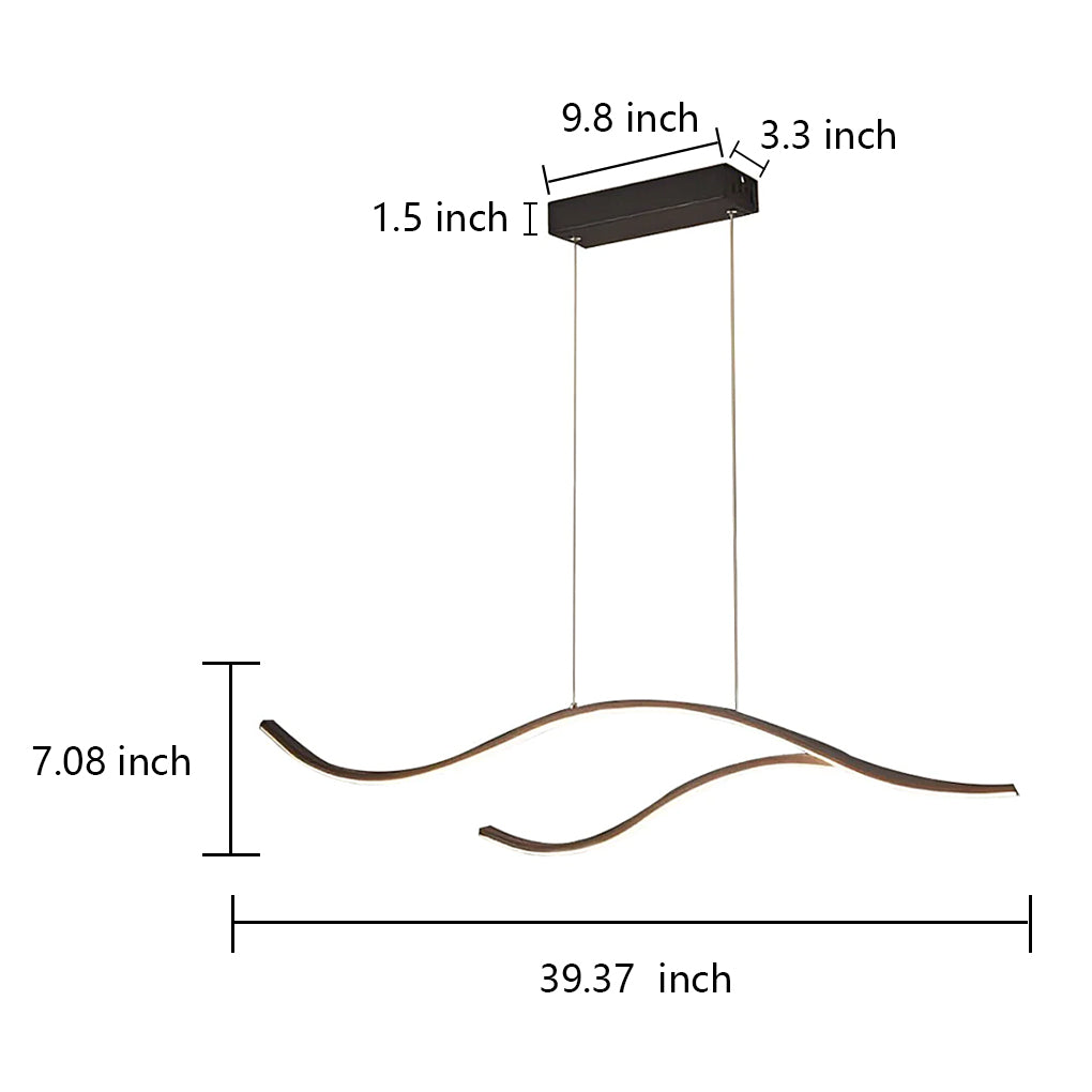 Moderne Golvende Eilandkroonluchter Eetkamer