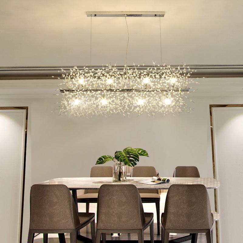 Luna Elegante LED Hanglamp - Luxe Witte en Gouden Verlichting voor Woonkamer en Eetkamer