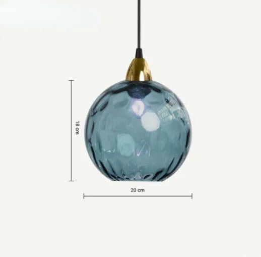 Glazen Bol Hanglamp voor Woonkamer, Eetkamer & Slaapkamer | Stijlvolle LED Verlichting | E27 Fitting | Warm & Koel Licht