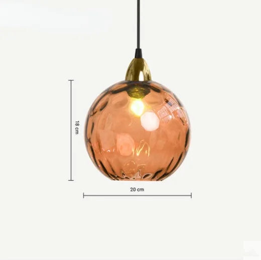 Glazen Bol Hanglamp voor Woonkamer, Eetkamer & Slaapkamer | Stijlvolle LED Verlichting | E27 Fitting | Warm & Koel Licht