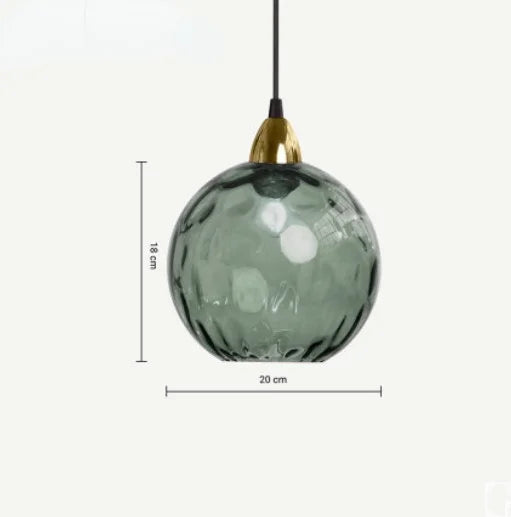 Glazen Bol Hanglamp voor Woonkamer, Eetkamer & Slaapkamer | Stijlvolle LED Verlichting | E27 Fitting | Warm & Koel Licht
